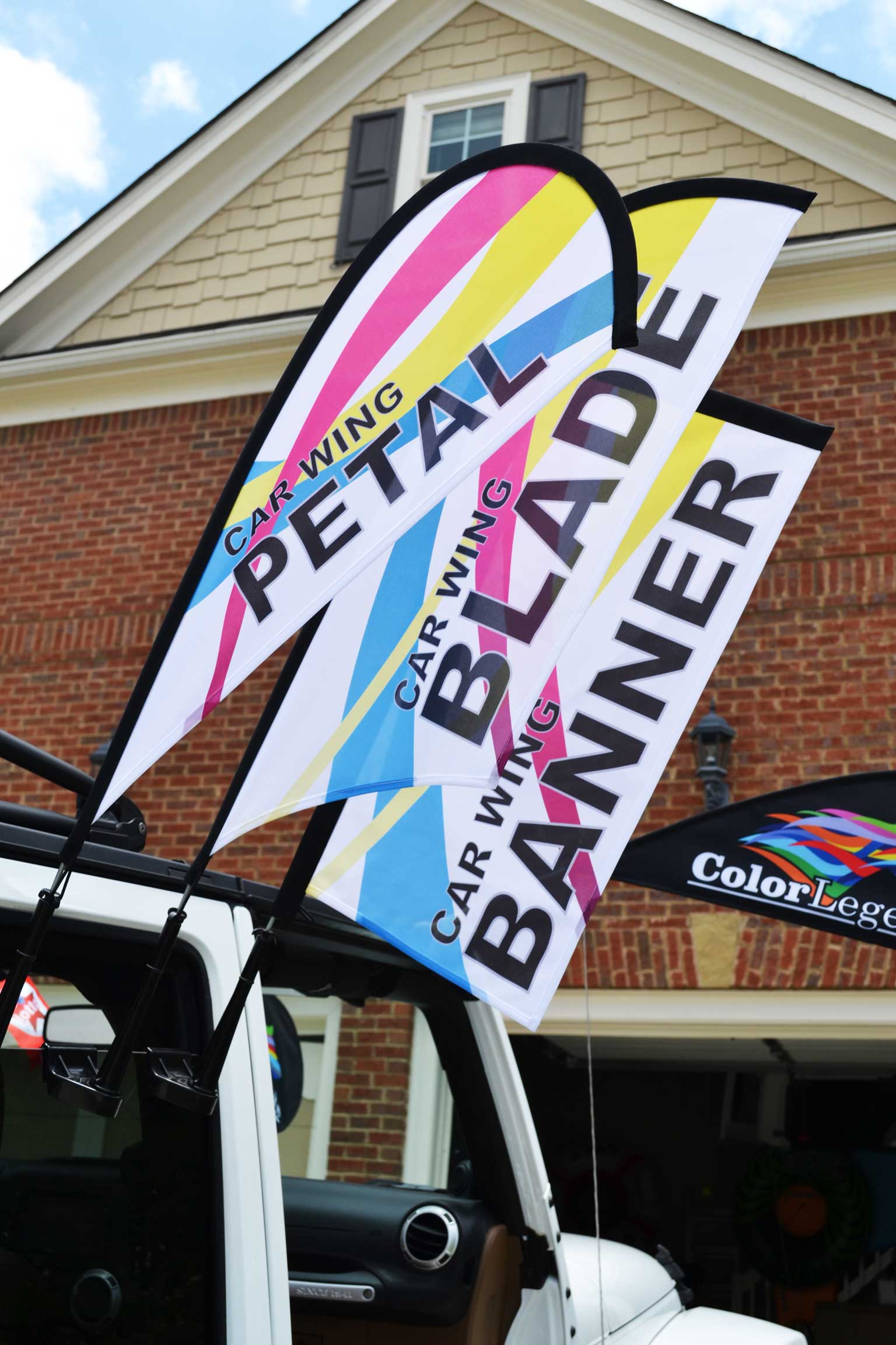 Car Window Wing & Teardrop Flag — product view 4